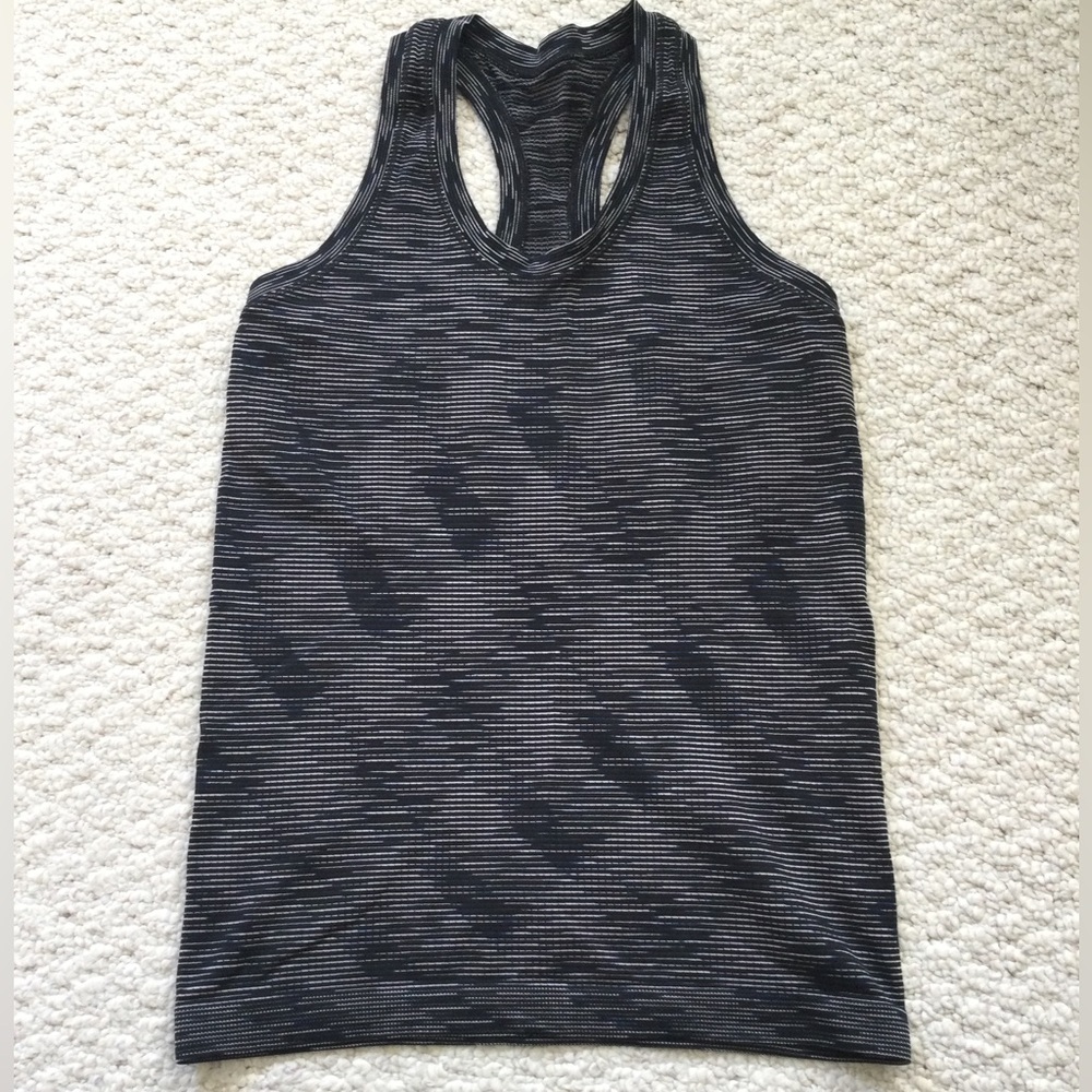 Athleta Women's Black Heather Racerback Tank Top